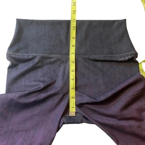AR-33 Womens Gray Purple Ombre High Waist Legging Size Medium - Picture 9 of 11